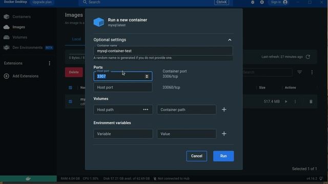 Install MySQLServer on Docker (Docker Desktop)