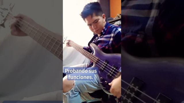 Probando bajo electrico ibanez sr300e-Nst multicolor. #bass #guitartip