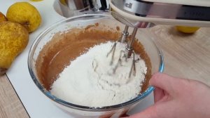 Шоколадный кекс с грушами ??