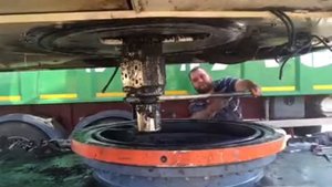 Установка башни на экскаватор terex