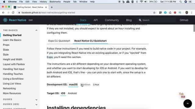 React Native Tutorial #11 - New Installation Instruction & Windows Installation [Tamil]  |  Tek Hub