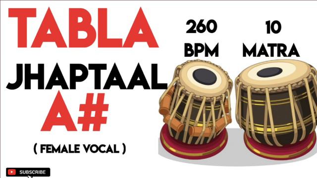 JhapTaal Tabla Loop 260 Bpm | A# Scale| Female | 10 Matra | #muzzico