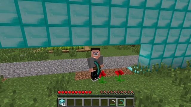 Кто построил эту стену из алмазных блоков в Майнкрафт! смотреть онлайн