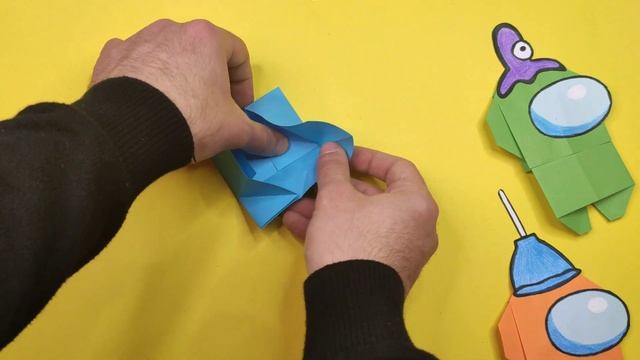 Origami 3D AMONG US - How to make AMONG US without glue смотреть онлайн