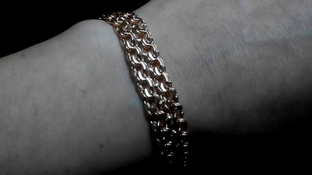 Бисмарк двойной позолоченный замок коробка. Серебряный браслет ручной работы смотреть онлайн