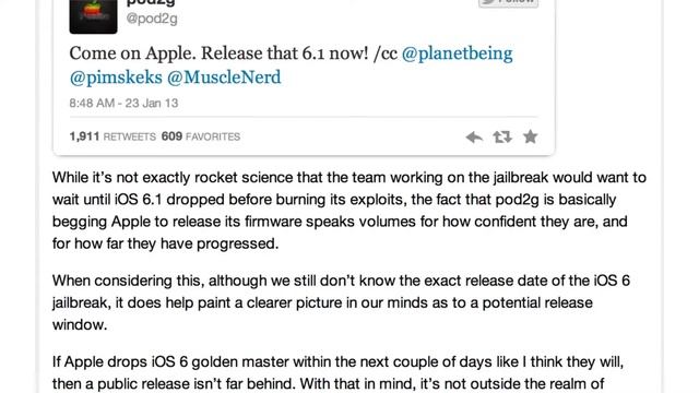 State of Jailbreak: Upcoming iOS 6.1 Untethered Jailbreak for iPhone 5, iPad mini, and more. смотреть онлайн