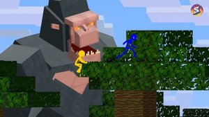 Stickman In Huge Minecraft World - Stickman Animation