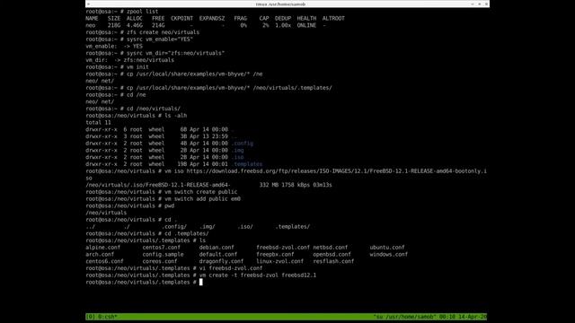 FreeBSD 12.1 vm-bhyve configure and install first guest смотреть онлайн