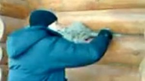 Конопатка паклей плохо рубленного сруба
