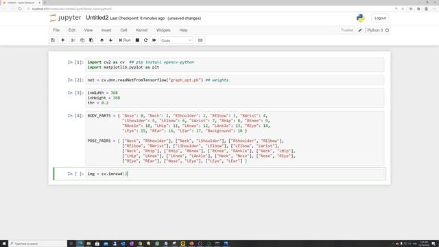 Human Pose Estimation using opencv | python | OpenPose | stepwise implementation for beginners