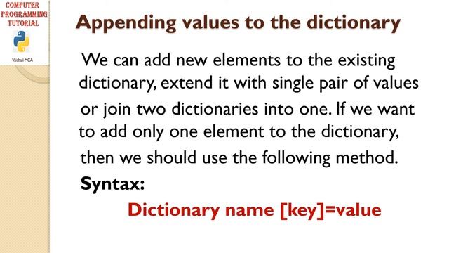 Python Class XI Chapter 6 Dictionaries