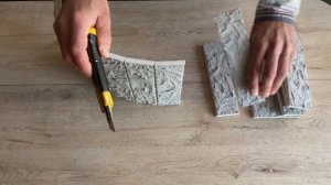 Уникальный способ сделать аналог декоративной плитки под дикий камень из остатков гипсокартона