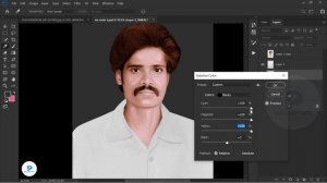 Photo restoration and B&W to color in photoshop