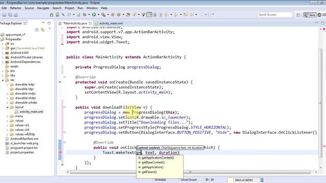 Show Progress Bar when downloading files using AsyncTask смотреть онлайн