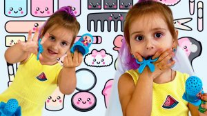 МИЛАША ДЕЛАЕТ ПРИЧЕСКИ ИЗ ПЛАСТИЛИНА 👍