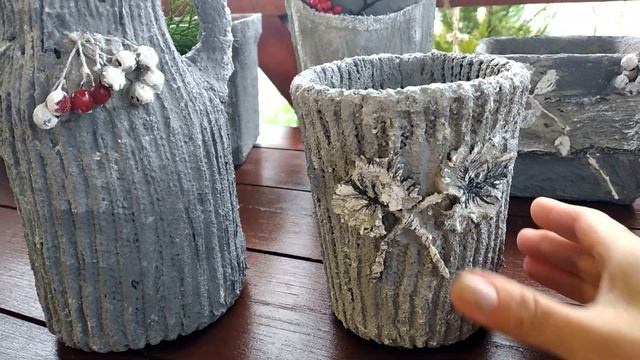 Круговорот Старья в Природе✅ Как сделать Вазоны,Кашпо  Корзины, Кувшины из цемента Декор Вёдер #сад
