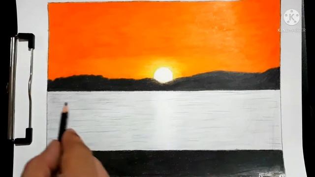SUNSET Scenery Drawing #2 / QUYOSH BOTISHIni chizish / ЗАКАТ, Рисование