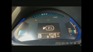 Nissan Leaf 44kW  тест на дальность при 90км\ч