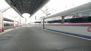 "Сапсан" на Московском вокзале. Отправление