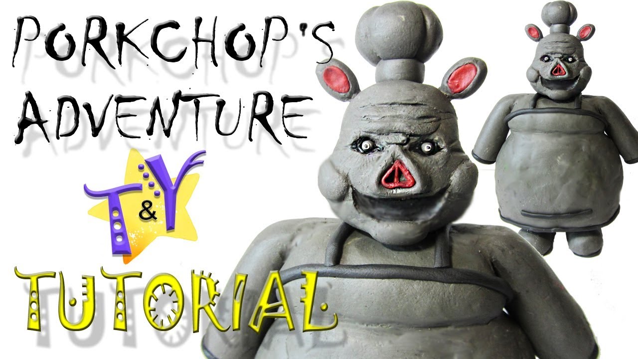 Как слепить аниматроника Свинью из FNAF Porkchops Adventure из пластилина Туториал Tutorial