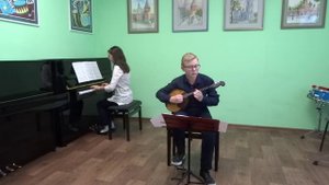Ф.Шуберт "Музыкальный момент" исп.Замолотова Полина (фортепиано) и Котов Андрей (домра)
