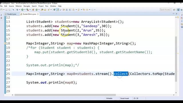 Java8 Tutorials :Convert List to Map using Java8 Streams