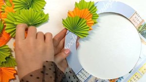 Осенний ВЕНОК из листочков/поделки из бумаги/осенние поделки