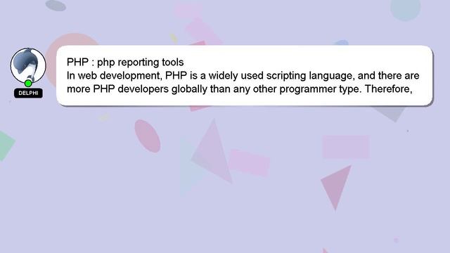 PHP : php reporting tools