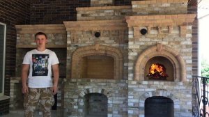 Барбекю комплекс из кирпича ручной формовки от Печника Тульского.