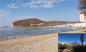 Джубга. Море. Дорога в поселок Джубга от санатория Прибой.