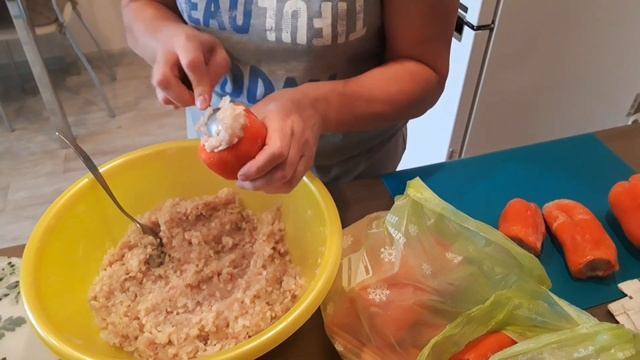 Как фаршировать перцы/ Куриный фарш/
