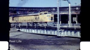 1964 Union Pacific #69 Turbine and #189 GP9 locomotives, Northern Utah. Ogden and Weber Canyon USA