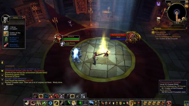WoW - level 33 Beast Mastery Hunter solo'ing Scarlet Halls and Monastery смотреть онлайн
