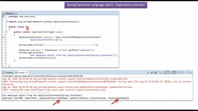 How to do Dependency Injection using Spring Expression Language SpEL(XML) | Spring Tutorial