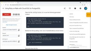 Using Ruby on Rails with Cloud SQL for PostgreSQL | Qwiklabs GSP109