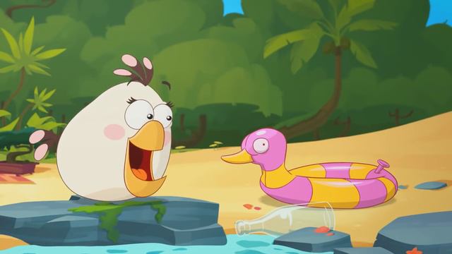 Злые птички - Энгри Бердс - Романтическое послание в бутылке (S3E21) || Angry Birds Toons 3 season смотреть онлайн