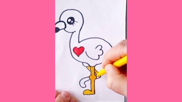 Как нарисовать фламинго