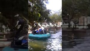 Оренбург парк Тополя атракцион Плавающие лебеди