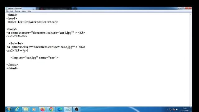 javaScript Tutorial For Beginners | 36. Text Rollover in javaScript