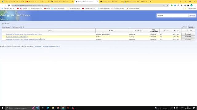 Todas as atualizações do windows 7, service pack 1, service pack 2, Ultimas atualizações do windows
