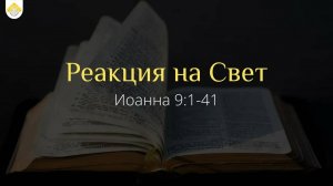 Реакция на Свет // от Иоанна 9:1-41 // Иван Козорезов