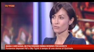 Mara Carfagna: "Mi piacerebbe Emma Bonino al Quirinale" (03/04/2013)