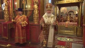 В праздник Собора Архистратига Михаила Патриарх Кирилл совершил Литургию в Кремле