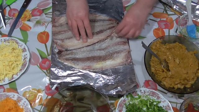 Рулет из скумбрии / Рулет зі скумбрії / Рыбный рулет с желатином. смотреть онлайн
