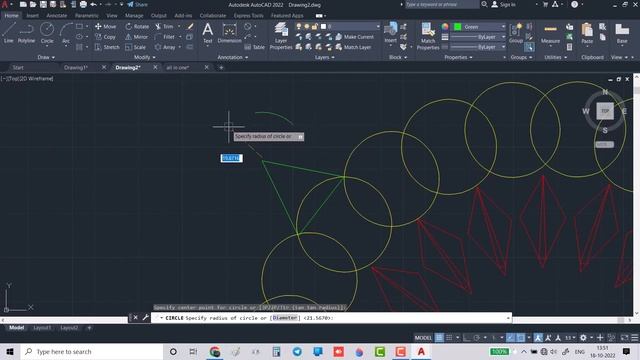 AUTOCAD 2022 - HOW TO MAKE WHEEL DESIGN WHIT THE HELP OF POLAR COMMAND - AUTOCAD TUTORIALS
