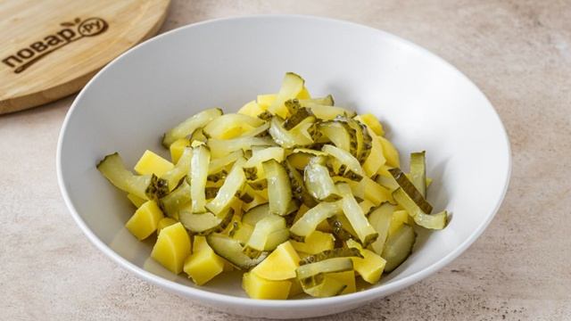 Салат из редьки и картофеля