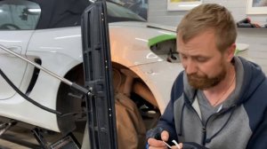PDR on Boxster | Ремонт вмятины на задней арке на двойном метале