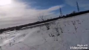 аэролодка, по мокром у снегу.