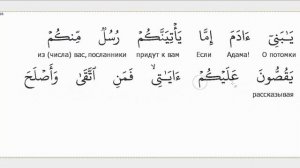 Урок 27. Арабский язык через Коран. Сура Аль-Аграф 34-36, читаем и переводим, тафсир